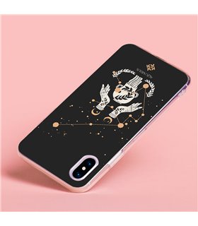 Funda para [ TCL 305i ] Dibujo Zodiaco [ Signo Zodiacal - Acuario ] de Silicona Flexible para Smartphone