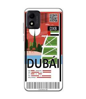 Funda para [ TCL 305i ] Billete de Avión [ Dubái ] de Silicona Flexible para Smartphone