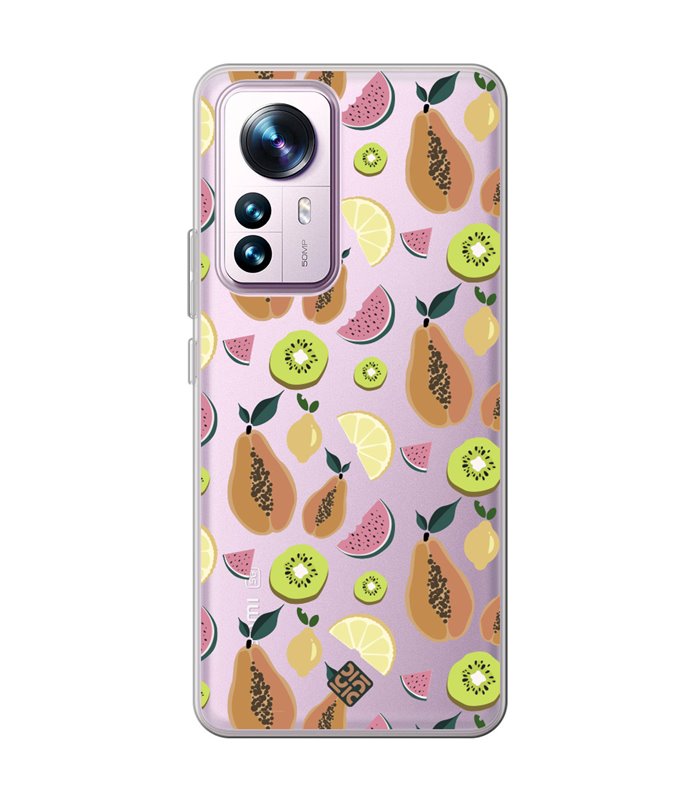 Funda para [ Xiaomi 12T - 12T Pro ] Dibujo Auténtico [ Frutas- Papaya, Sandía, Kiwis y Limones ] de Silicona Flexible