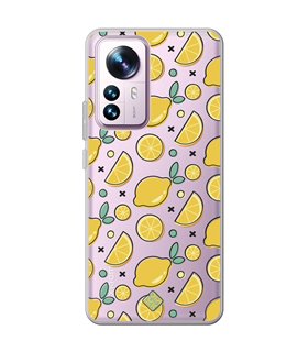 Funda para [ Xiaomi 12T - 12T Pro ] Dibujo Auténtico [ Limones ] de Silicona Flexible para Smartphone