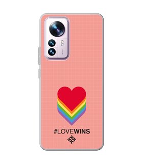 Funda para [ Xiaomi 12T - 12T Pro ] Dibujo Auténtico [ Corazones - Love Wins ] de Silicona Flexible para Smartphone