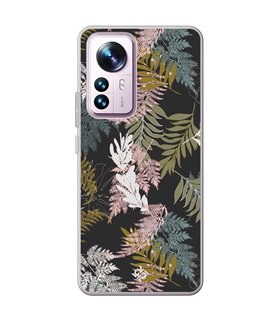 Funda para [ Xiaomi 12T - 12T Pro ] Dibujo Botánico [ Diseño de hojas ] de Silicona Flexible para Smartphone