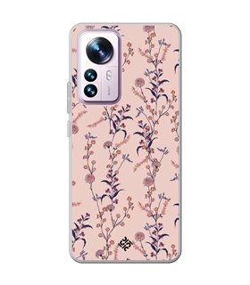 Funda para [ Xiaomi 12T - 12T Pro ] Dibujo Botánico [ Motivos botánico de varios tipos de flores ] de Silicona Flexible