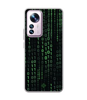 Funda para [ Xiaomi 12T - 12T Pro ] Cine Fantástico [ Números Binarios Matrix ] de Silicona Flexible para Smartphone