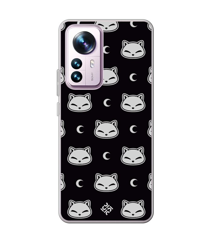 Funda para [ Xiaomi 12T - 12T Pro ] Dibujo Cute [ Gato Negro Lunar ] de Silicona Flexible para Smartphone