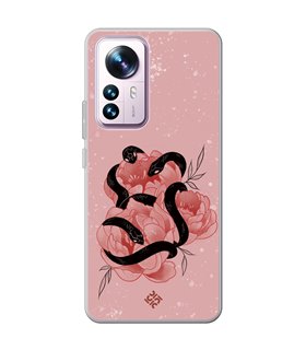 Funda para [ Xiaomi 12T - 12T Pro ] Dibujo Esotérico [ Tentación Floral - Rosas con Serpientes ] de Silicona Flexible