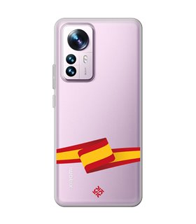 Funda para [ Xiaomi 12T - 12T Pro ] Dibujo Auténtico [ Bandera España ] de Silicona Flexible para Smartphone
