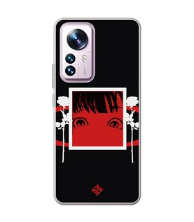 Funda para [ Xiaomi 12T - 12T Pro ] Dibujos Frikis [ Mirada Anime, Manga Rojo Intenso ] de Silicona Flexible