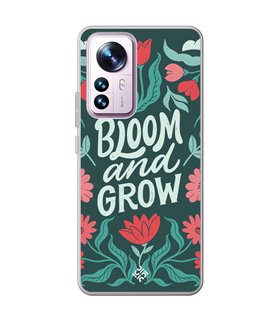 Funda para [ Xiaomi 12T - 12T Pro ] Dibujo Frases Guays [ Flores Bloom and Grow ] de Silicona Flexible para Smartphone