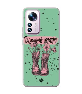 Funda para [ Xiaomi 12T - 12T Pro ] Dibujo Frases Guays [ Botas Let Yourself Bloom ] de Silicona Flexible