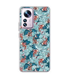 Funda para [ Xiaomi 12T - 12T Pro ] Dibujo Japones [ Peces Koi ] de Silicona Flexible para Smartphone 