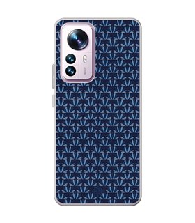 Funda para [ Xiaomi 12T - 12T Pro ] Dibujo Japones [ Patron Abstracto Loto Azul ] de Silicona Flexible 