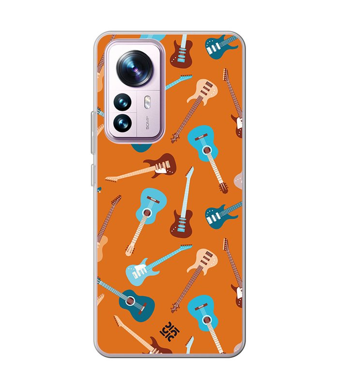 Funda para [ Xiaomi 12T - 12T Pro ] Diseño Música [ Tipos de Guitarra ] de Silicona Flexible para Smartphone