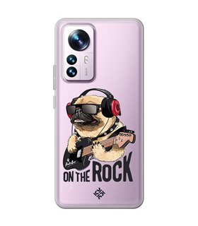 Funda para [ Xiaomi 12T - 12T Pro ] Diseño Música [ Pug Perro con Auriculares ] de Silicona Flexible