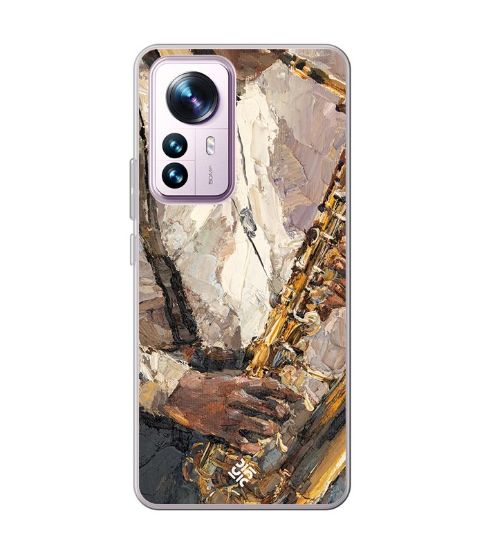 Funda para [ Xiaomi 12T - 12T Pro ] Diseño Música [ Pintura - Tocando el Saxofón ] de Silicona Flexible