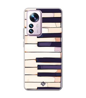 Funda para [ Xiaomi 12T - 12T Pro ] Diseño Música [ Teclas de Piano ] de Silicona Flexible