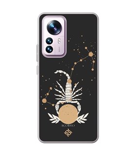 Funda para [ Xiaomi 12T - 12T Pro ] Dibujo Zodiaco [ Signo Zodiacal - Escorpio ] de Silicona Flexible para Smartphone 