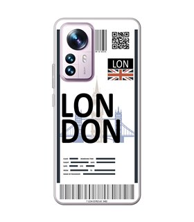 Funda para [ Xiaomi 12T - 12T Pro ] Billete de Avión [ London ] de Silicona Flexible para Smartphone 