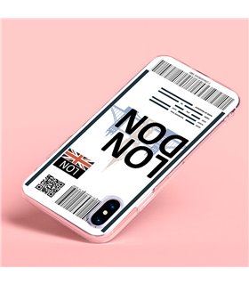 Funda para [ Xiaomi 12T - 12T Pro ] Billete de Avión [ London ] de Silicona Flexible para Smartphone 