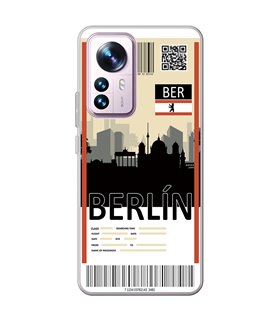 Funda para [ Xiaomi 12T - 12T Pro ] Billete de Avión [ Berlín ] de Silicona Flexible para Smartphone 