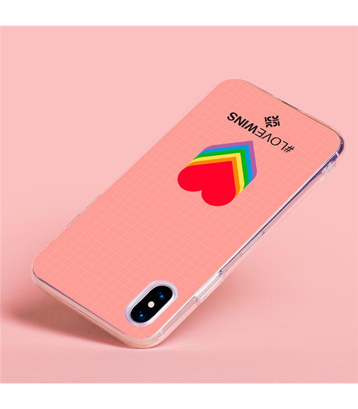 Funda para [ Vivo X80 Lite ] Dibujo Auténtico [ Corazones - Love Wins ] de Silicona Flexible para Smartphone
