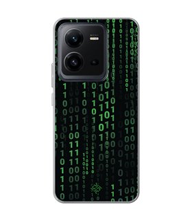 Funda para [ Vivo X80 Lite ] Cine Fantástico [ Números Binarios Matrix ] de Silicona Flexible para Smartphone