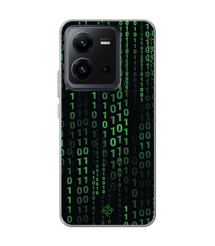 Funda para [ Vivo X80 Lite ] Cine Fantástico [ Números Binarios Matrix ] de Silicona Flexible para Smartphone