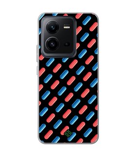 Funda para [ Vivo X80 Lite ] Cine Fantástico [ Pildora Roja y Azul ] de Silicona Flexible para Smartphone