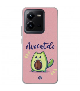 Funda para [ Vivo X80 Lite ] Dibujo Cute [ Avocatdo ] de Silicona Flexible para Smartphone