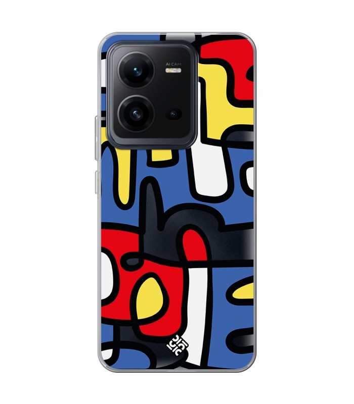 Funda para [ Vivo X80 Lite ] Dibujo Auténtico [ Impresión Moderna de Arte Minimalista ] de Silicona Flexible