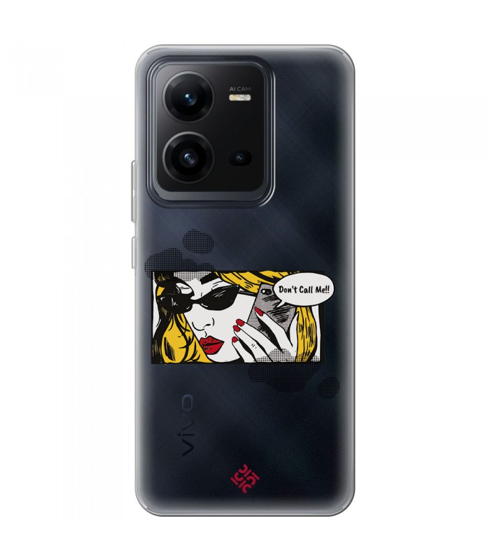 Funda para [ Vivo X80 Lite ] Dibujo Auténtico [ Don't Call Me - Dibujo Pop Art ] de Silicona Flexible