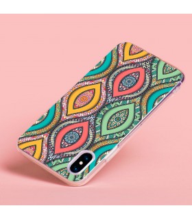 Funda para [ Vivo X80 Lite ] Dibujo Auténtico [ Ojo de Hamsa Mandala ] de Silicona Flexible