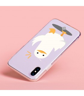 Funda para [ Vivo X80 Lite ] Dibujo Auténtico [ Pato Caminando ] de Silicona Flexible para Smartphone 
