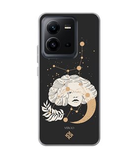 Funda para [ Vivo X80 Lite ] Dibujo Zodiaco [ Signo Zodiacal - Virgo ] de Silicona Flexible para Smartphone 