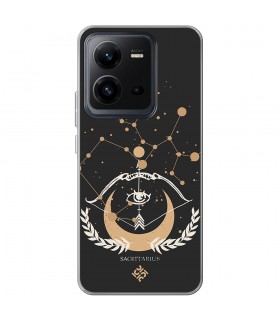 Funda para [ Vivo X80 Lite ] Dibujo Zodiaco [ Signo Zodiacal - Sagitario ] de Silicona Flexible para Smartphone 