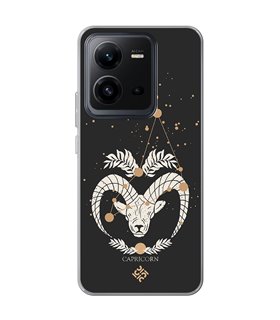 Funda para [ Vivo X80 Lite ] Dibujo Zodiaco [ Signo Zodiacal - Capricornio ] de Silicona Flexible para Smartphone 