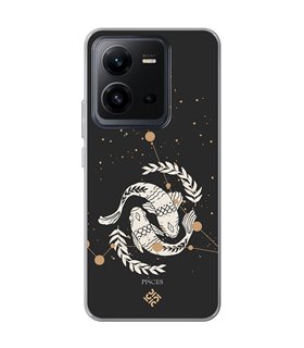 Funda para [ Vivo X80 Lite ] Dibujo Zodiaco [ Signo zodiacal - Picis ] de Silicona Flexible para Smartphone 