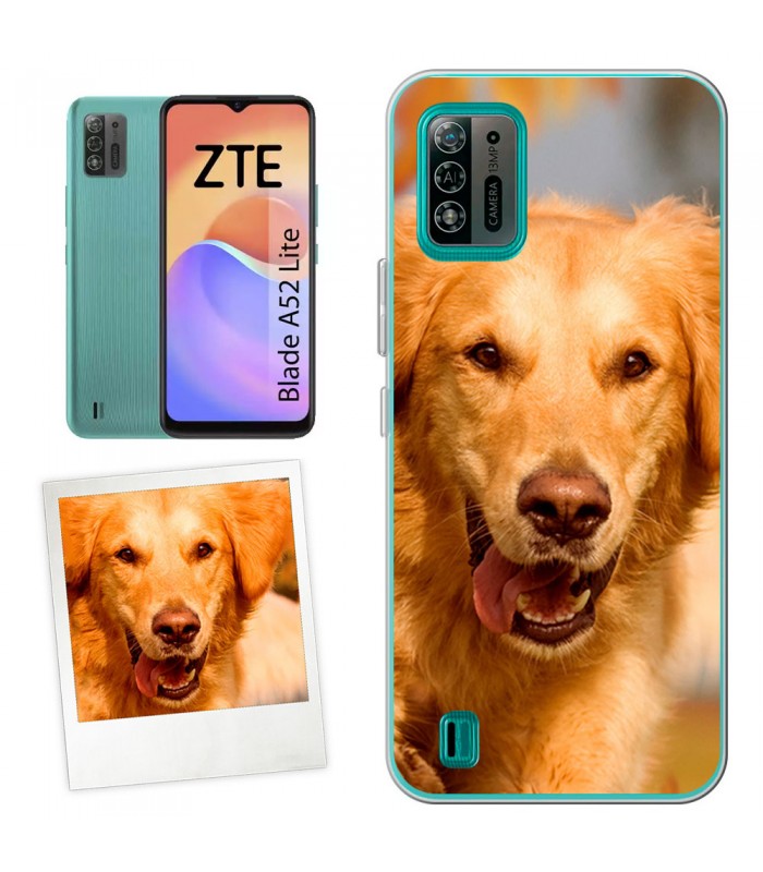 Personaliza tu Funda [ZTE Blade A52 Lite] de Silicona Flexible Transparente Carcasa Case Cover de Gel TPU para Smartphone