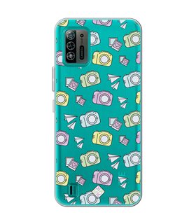 Funda para [ ZTE Blade A52 Lite ] Dibujo Auténtico [ Iconos Cámara de fotos ] de Silicona Flexible para Smartphone