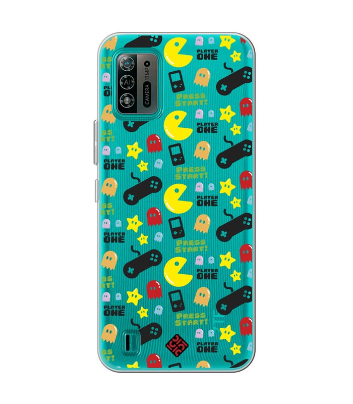 Funda para [ ZTE Blade A52 Lite ] Dibujo Auténtico [ Comecocos ] de Silicona Flexible para Smartphone