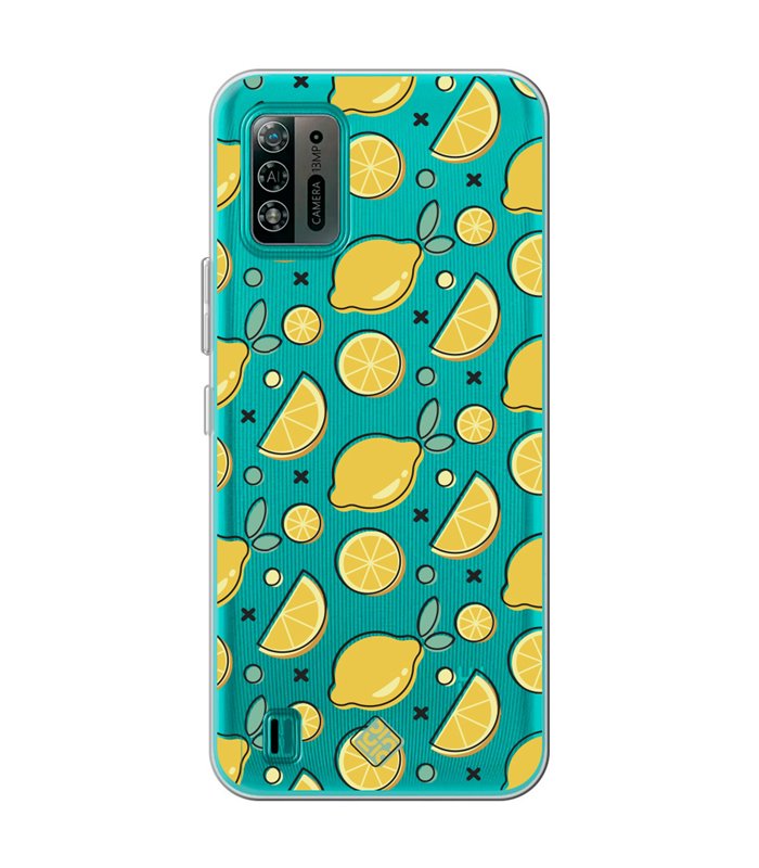 Funda para [ ZTE Blade A52 Lite ] Dibujo Auténtico [ Limones ] de Silicona Flexible para Smartphone