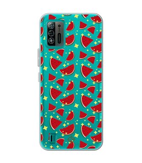 Funda para [ ZTE Blade A52 Lite ] Dibujo Auténtico [ Sandía ] de Silicona Flexible para Smartphone