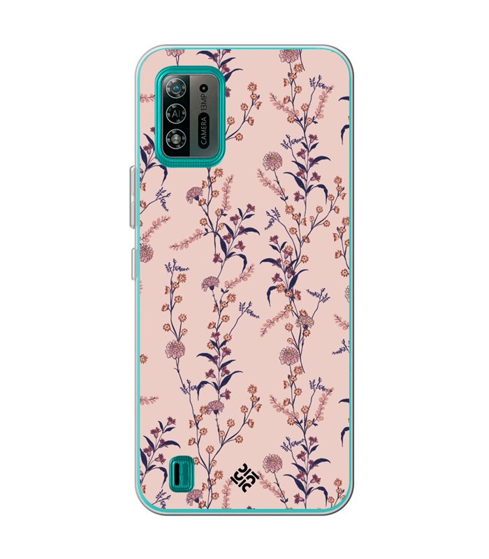 Funda para [ ZTE Blade A52 Lite ] Dibujo Botánico [ Motivos botánico de varios tipos de flores ] de Silicona Flexible