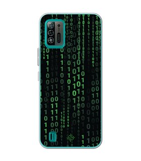 Funda para [ ZTE Blade A52 Lite ] Cine Fantástico [ Números Binarios Matrix ] de Silicona Flexible para Smartphone