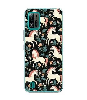 Funda para [ ZTE Blade A52 Lite ] Dibujo Cute [ Fantasia de Unicornios ] de Silicona Flexible para Smartphone