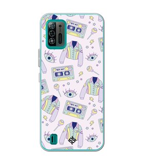 Funda para [ ZTE Blade A52 Lite ] Dibujo Cute [ Chaqueta Retro de Color Pastel Años 90 ] de Silicona Flexible