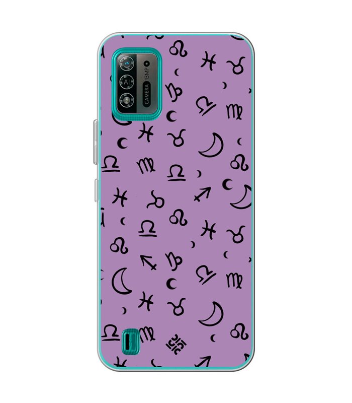 Funda para [ ZTE Blade A52 Lite ] Dibujo Esotérico [ 12 Signos del Zodiaco ] de Silicona Flexible para Smartphone