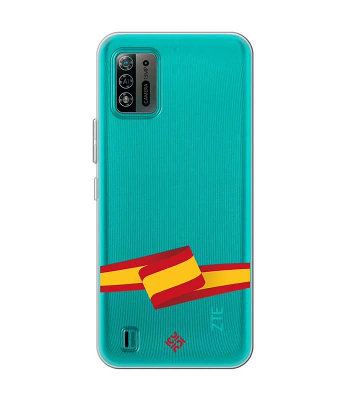 Funda para [ ZTE Blade A52 Lite ] Dibujo Auténtico [ Bandera España ] de Silicona Flexible para Smartphone