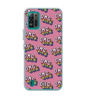 Funda para [ ZTE Blade A52 Lite ] Dibujo Frases Guays [ OMG ] de Silicona Flexible para Smartphone 