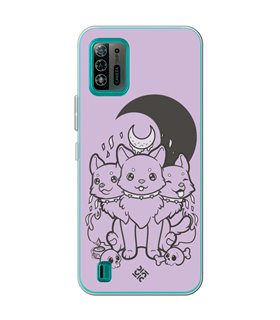 Funda para [ ZTE Blade A52 Lite ] Dibujo Gotico [ Cute Cancerbero ] de Silicona Flexible para Smartphone 